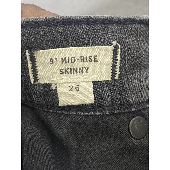 Madewell Womens 9"‎ Mid-Rise Skinny Jeans in Black Sea Size 26 - Picture 5 of 8